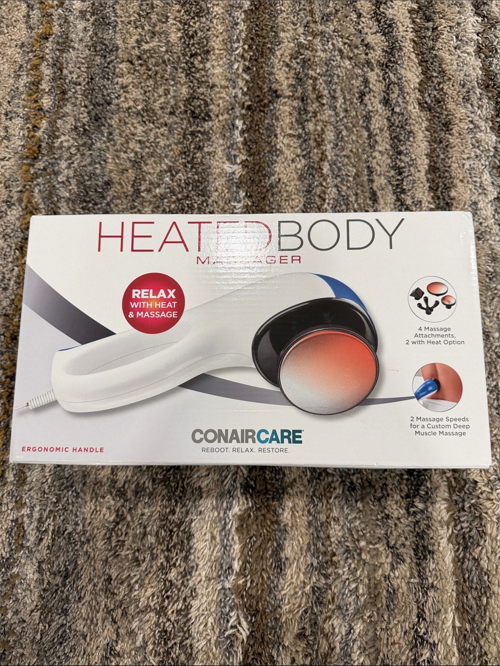 ConairCARE Heat Body Massager in White